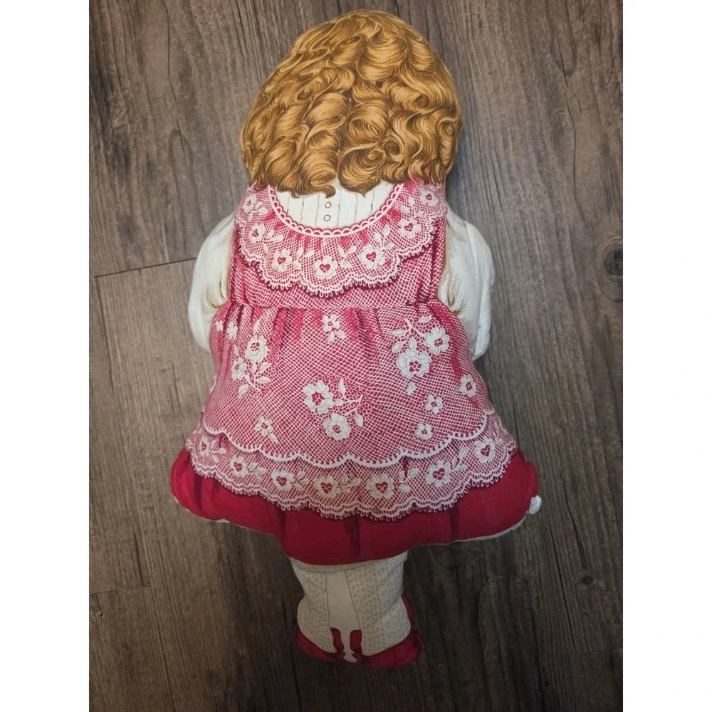 Vintage Little Girl‎ With Hearts Throw Pillow